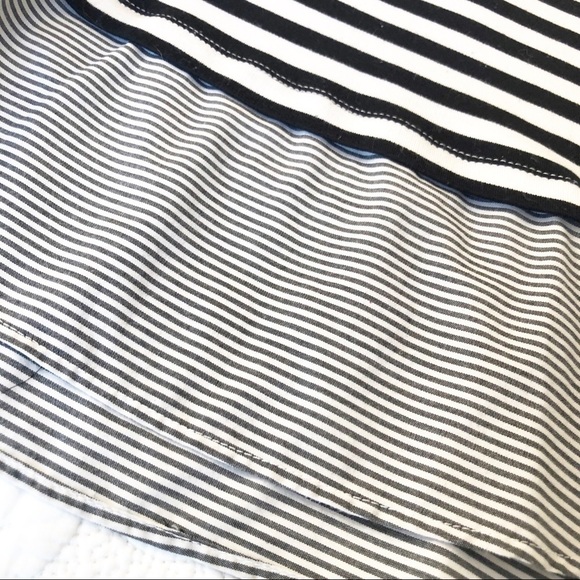 Loft Mixed Media Knit Black/White Top - Small - Picture 10 of 11